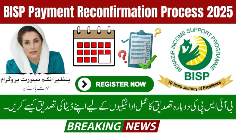 BISP Payment Reconfirmation Process 2025