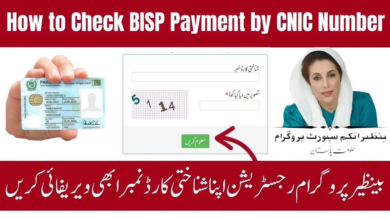 How to Check BISP Payment by CNIC Number 2025-26 8171 Online Tracking & Eligibility Guide